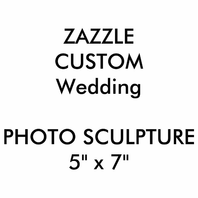 Custom Wedding Photo Sculpture 5" x 7" (Front)