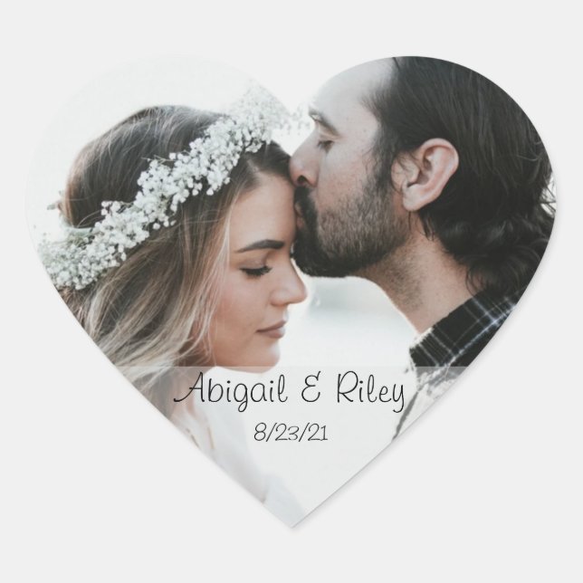 Custom Wedding Photo Stickers (Front)