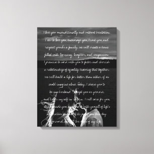 Custom Wedding Photo & Vows Canvas Print