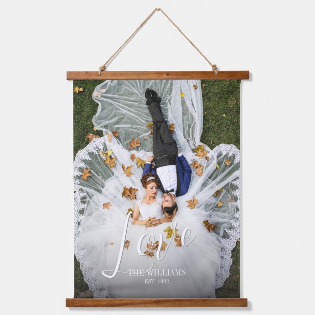 Custom Wedding Photo Wall Tapestry (Front)