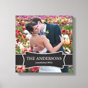 Custom Wedding Photo wrapped canvas