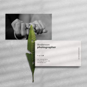 Custom Wedding Photography Minimalist Professional Business Card
