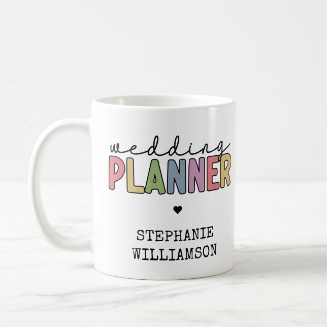 Custom Wedding Planner Event Planner Coffee Mug (Left)