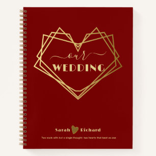 Custom Wedding Planner   Personalised Planner Notebook