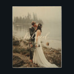 Custom Wedding Portrait with Your Words Wood Wall Art<br><div class="desc">Customize with your own photo and text. Beautiful photo by Benjaminrobyn Jespersen of Unsplash.</div>