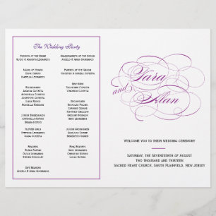 Custom Wedding Program - Purple