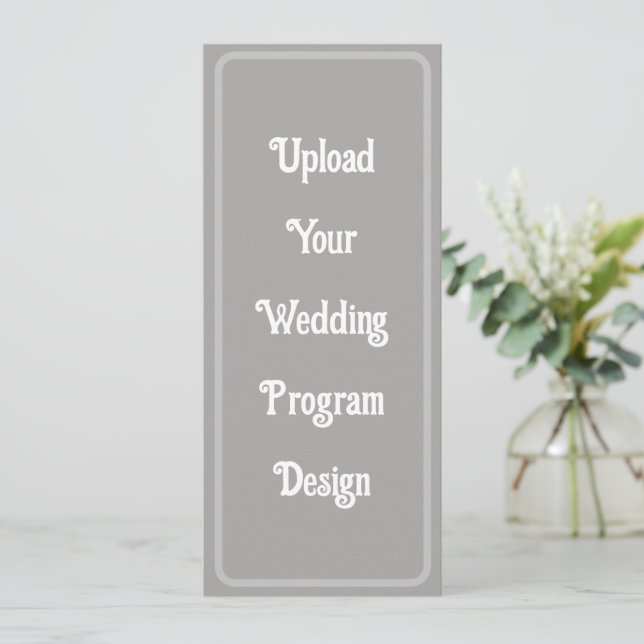 Custom Wedding Programs - Design Your Own (Standing Front)