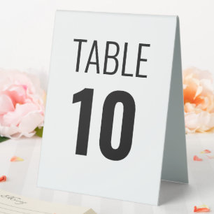 Custom wedding reception table number reversible