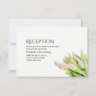 Custom Wedding reception, tulip Invitation