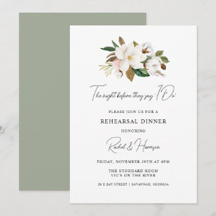 Custom Wedding Rehearsal Dinner Invitation