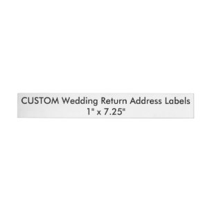 Custom Wedding Return Address Labels 1" x 7.25"