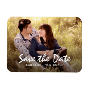 Custom Wedding Save The Date Photo Fridge Magnet