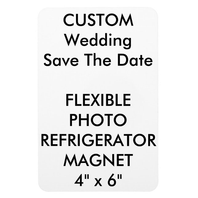 Custom Wedding Save The Date Photo Fridge Magnet (Vertical)