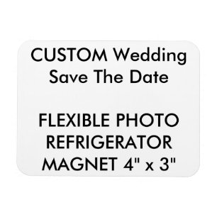 Custom Wedding Save The Date Photo Fridge Magnet