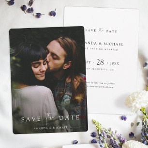 Custom Wedding Save the Date Template with Photo