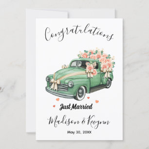 Custom Wedding Shower Card Just Married