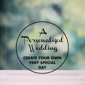 Custom Wedding Sign 11" x 14" Acrylic