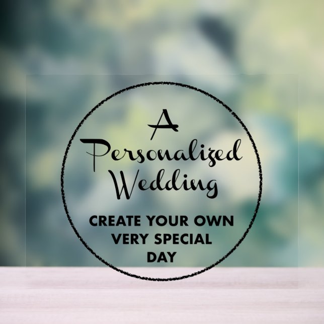 Custom Wedding Sign 11" x 14" Acrylic (Neutral)