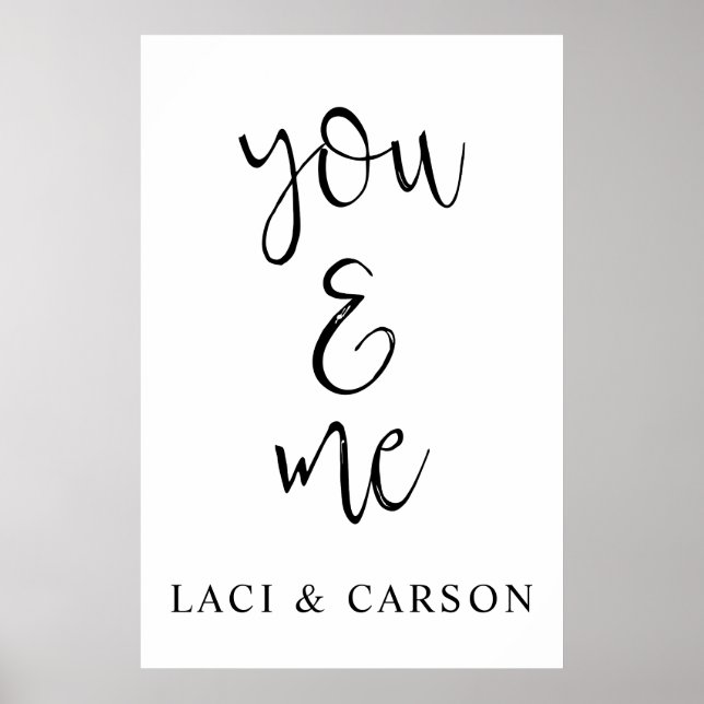 Custom Wedding Sign – Elegant Personalised Welcome (Front)