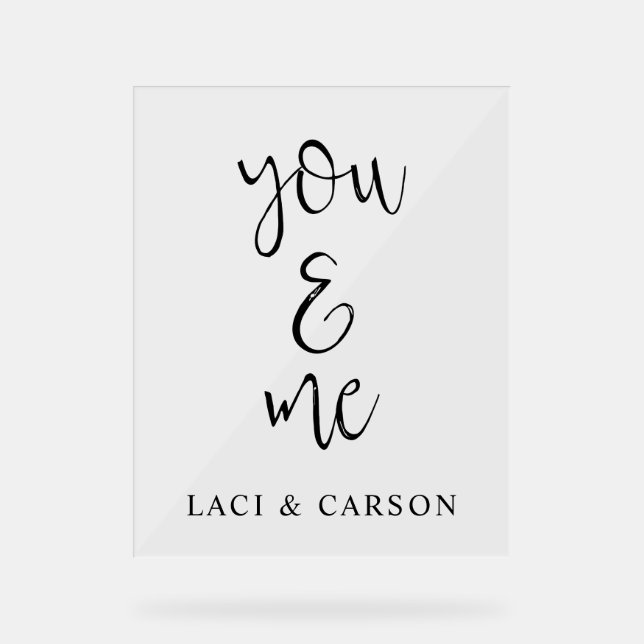 Custom Wedding Sign – Elegant Personalised Welcome (Front)