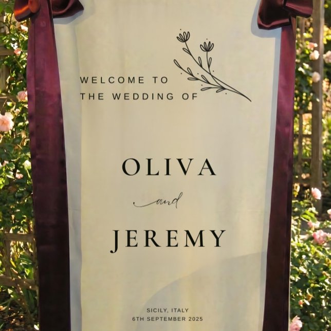 Custom Wedding Sign, Fabric Wedding Sign (Creator Uploaded)