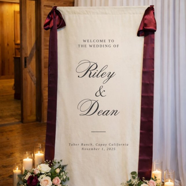 Custom Wedding Sign, Fabric Wedding Sign (Creator Uploaded)