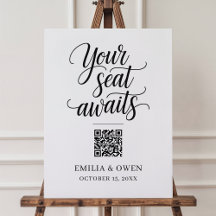 Custom Wedding Sign Your Seat Awaits