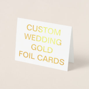 Custom Wedding Small Personalised Gold Foil Card