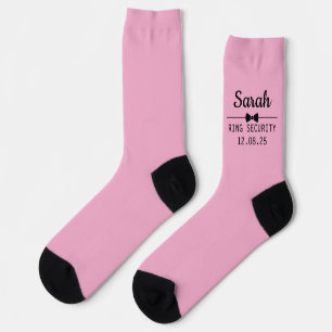  Custom Wedding Socks with Name and Wedding Date