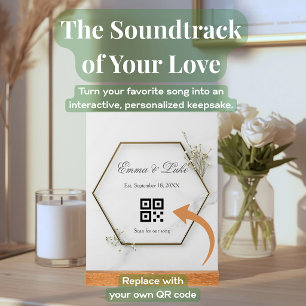 Custom Wedding Song QR Code Anniversary Gift Acrylic Sign