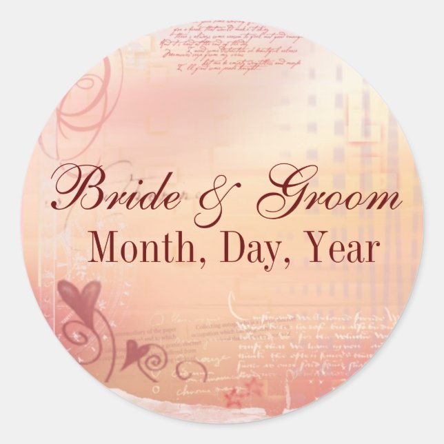 Custom Wedding stickers (Front)