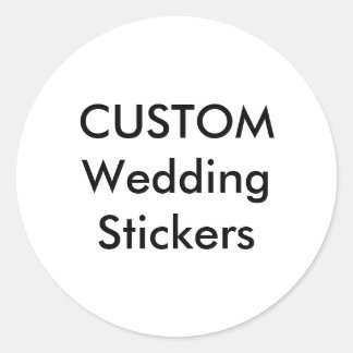 Custom Wedding Stickers 3" ROUND GLOSSY (6 pk.)