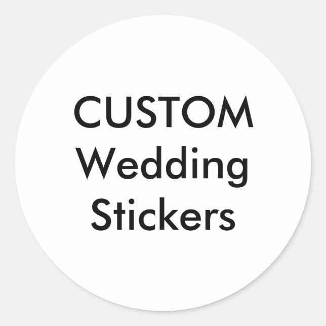 Custom Wedding Stickers 3" ROUND MATTE (6 pk.) (Front)