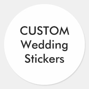 Custom Wedding Stickers 3" ROUND MATTE (6 pk.)