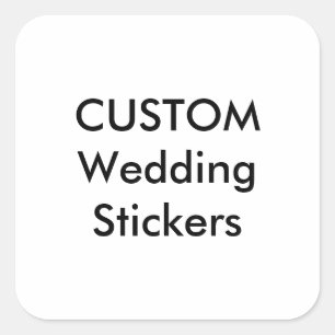 Custom Wedding Stickers 3" SQUARE MATTE (6 pk.)
