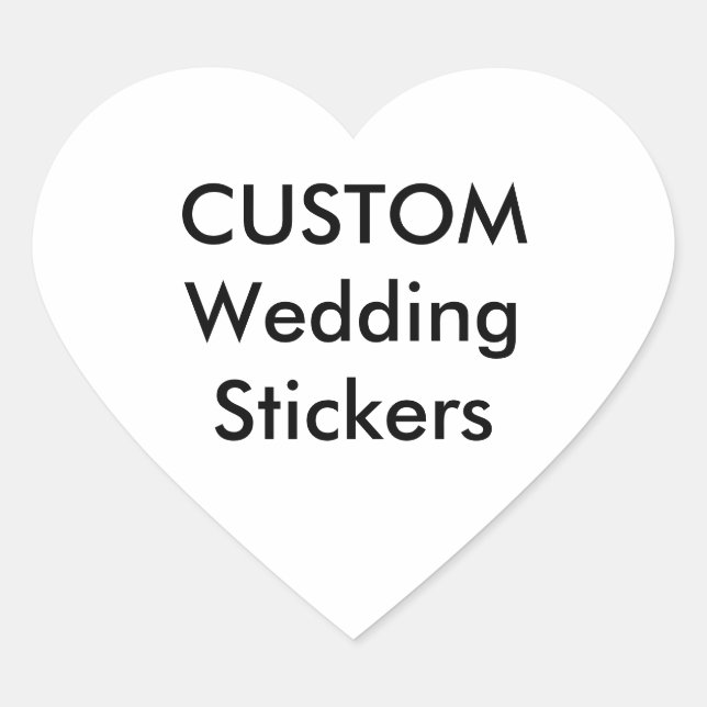 Custom Wedding Stickers HEART GLOSSY (20 pk.) (Front)