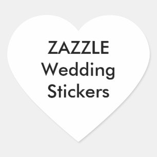 Custom Wedding Stickers HEART GLOSSY (20 pk.)