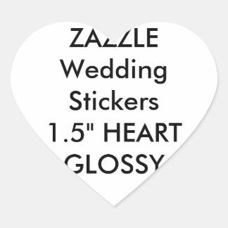 Custom Wedding Stickers HEART GLOSSY (20 pk.)