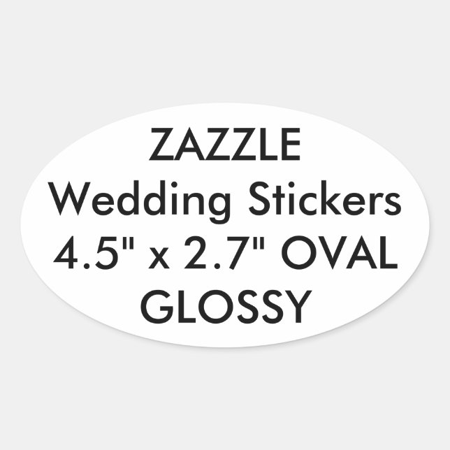 Custom Wedding Stickers OVAL GLOSSY (4 pk.) (Front)