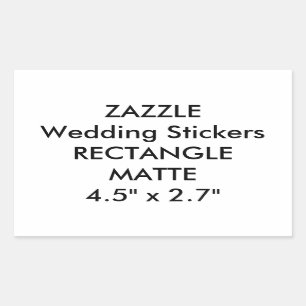 Custom Wedding Stickers RECTANGLE MATTE (4 pk.)