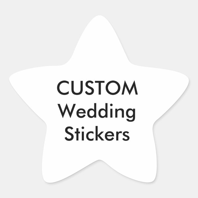 Custom Wedding Stickers STAR MATTE (20 pk.) (Front)