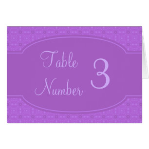 Custom Wedding Table Number Cards