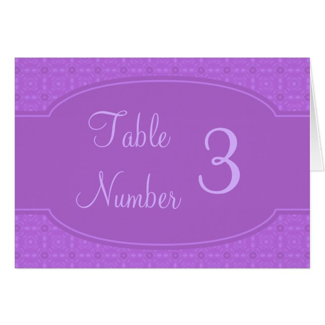 Custom Wedding Table Number Cards (Front Horizontal)