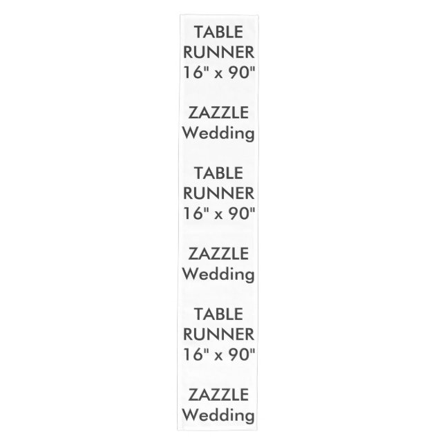 Custom Wedding Table Runner 16" x 90" (Front)