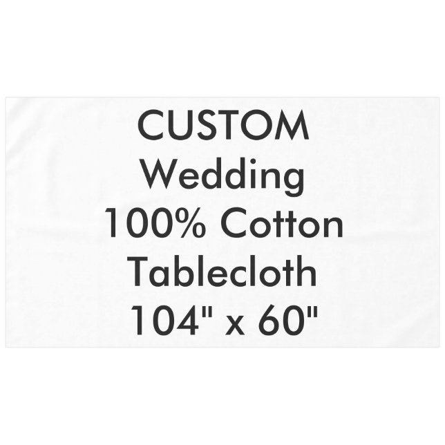 Custom Wedding Tablecloth 104" x 60" (Front (Horizontal))