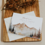 Custom Wedding Thank You Card Mountain Theme<br><div class="desc">This is a mountain wedding thank you card featuring a beautiful watercolor fall mountain scene and an elegant font pairing. Edit most wording and all colours except for the colour of the watercolor mountain scene. The colour of the evergreen drop is not editable. // For matching items, please visit the...</div>