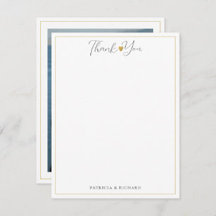 Custom Wedding Thank You Couple Names Photo  Card