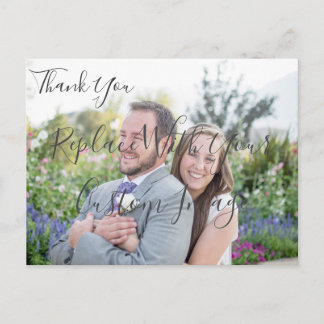 Custom Wedding Thank You Postcard