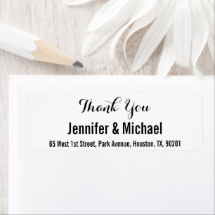 Custom Wedding Thank You Return Address Label