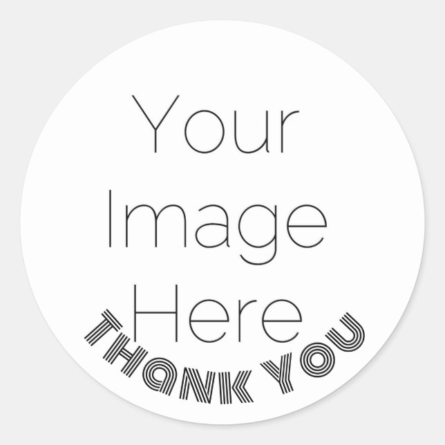 custom Wedding Thank You Single Photo Sticker (Front)